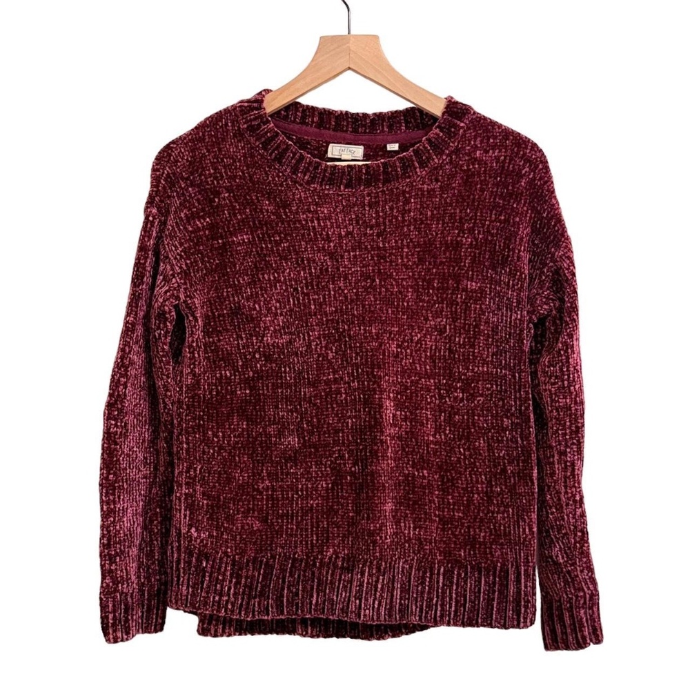 Fat Face Burgundy Velvet Sweater